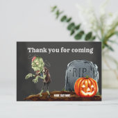 Spooktactische nacht bedankkaart (Staand voorkant)