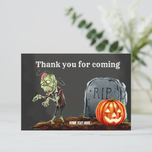 Spooktactische nacht bedankkaart (Staand voorkant)