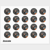 Spooktactische nacht ronde sticker (Vel)