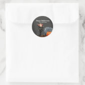 Spooktactische nacht ronde sticker (Tas)