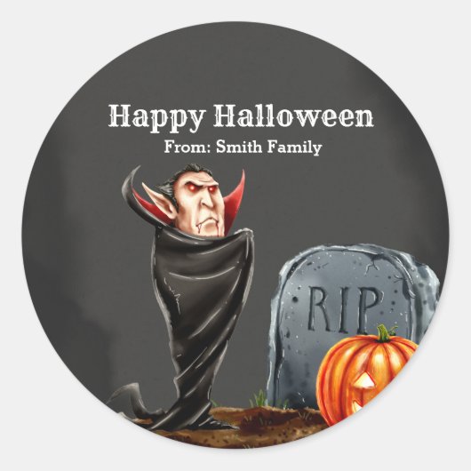 Spooktactische nacht ronde sticker (Voorkant)