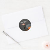 Spooktactische nacht ronde sticker (Envelop)