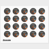 Spooktactische nacht ronde sticker (Vel)