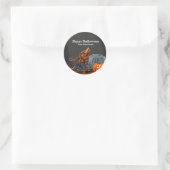 Spooktactische nacht ronde sticker (Tas)