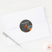 Spooktactische nacht ronde sticker (Envelop)