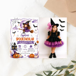 Spooktactulair 1e verjaardagsfeestje kaart