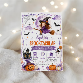 Spooktactulair 1e verjaardagsfeestje kaart