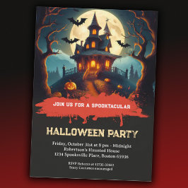Spooktactulair Halloween-feest Uitnodiging