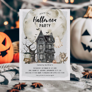 Spooktactulair kinderfeestje met Halloween Kaart
