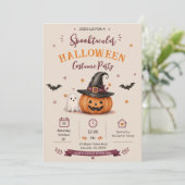 Spooktactulair Kostuumfeest Halloween Kaart (Staand voorkant)