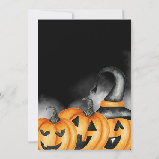 Spooktactulair Laughing Pumpkins Halloween Party Kaart (Achterkant)