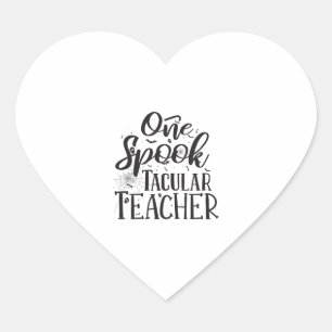 Spooktactulair Leraar - Grappige Leraar Halloween Hart Sticker