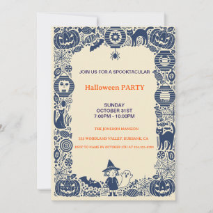 Spooktactulaire donkere spookhuis Halloween-feest Kaart