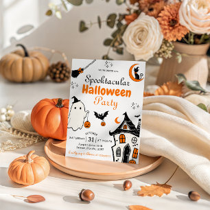 Spooktactulaire Halloween-feest uitnodiging met ch