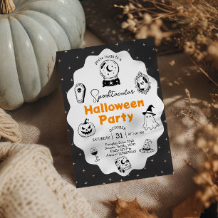 Spooktactulaire Halloween-feestuitnodiging Kaart