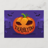 Spooktactulaire Halloween Pompoen-Gewürzde Bedankt (Achterkant)
