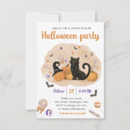 Spooktactulaire Halloween Snoepfeest Uitnodiging