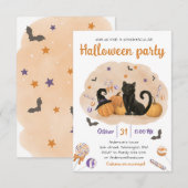 Spooktactulaire Halloween Snoepfeest Uitnodiging (Voorkant / Achterkant)