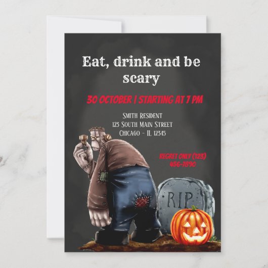 Spooktactulaire nacht kaart (Voorkant)