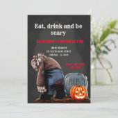 Spooktactulaire nacht kaart (Staand voorkant)