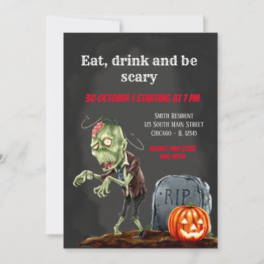 Spooktactulaire nacht kaart (Voorkant)