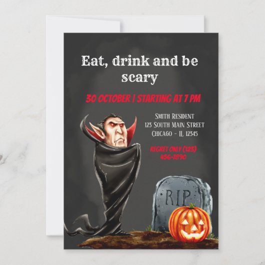 Spooktactulaire nacht kaart (Voorkant)