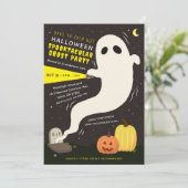 Spooktactulaire spook Halloween-feest uitnodiging (Staand voorkant)