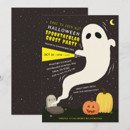 Spooktactulaire spook Halloween-feest uitnodiging