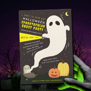 Spooktactulaire spook Halloween-feest uitnodiging