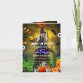 Spooktactulaire verjaardagsuitnodiging voor Hallow (Voorkant)
