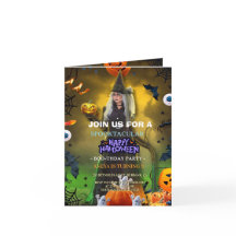 Spooktactulaire verjaardagsuitnodiging voor Hallow