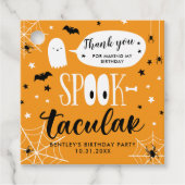 Spooktaculair bedankt Halloween Birthday Party Bedankjes Labels (Voorkant)