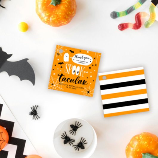 Spooktaculair bedankt Halloween Birthday Party Bedankjes Labels