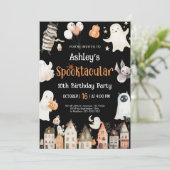 Spooktaculair feest Halloween Kaart (Staand voorkant)