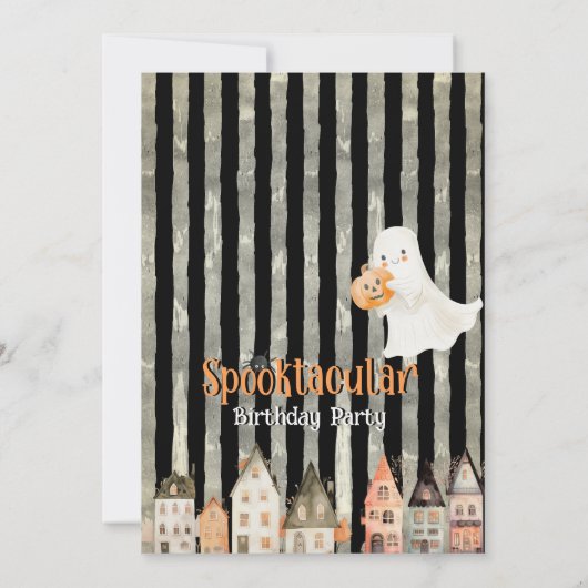 Spooktaculair feest Halloween Kaart (Achterkant)