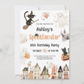 Spooktaculair feest Halloween verjaardag Kaart (Voorkant)