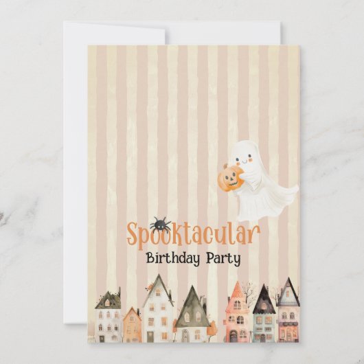 Spooktaculair feest Halloween verjaardag Kaart (Achterkant)