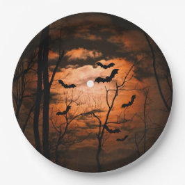 Spooktaculair Full Moon Kostuumfeest Papieren Bordje