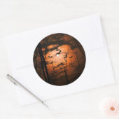 Spooktaculair Full Moon Party Ronde Sticker (Envelop)