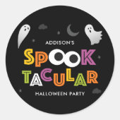 Spooktaculair Halloween-feest in het voordeel van  Ronde Sticker (Voorkant)