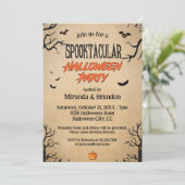  spooktaculair Halloween feest Kaart (Staand voorkant)