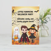 Spooktaculair Halloween kinderfeest Kaart (Staand voorkant)