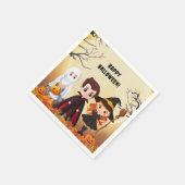 Spooktaculair Halloween kinderfeest Servet (Hoek)