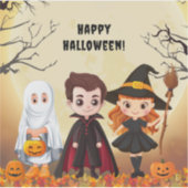 Spooktaculair Halloween kinderfeest Sticker (Voorkant)