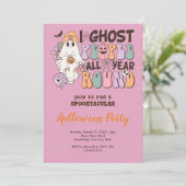 Spooktaculair Halloween Pink Kaart (Staand voorkant)