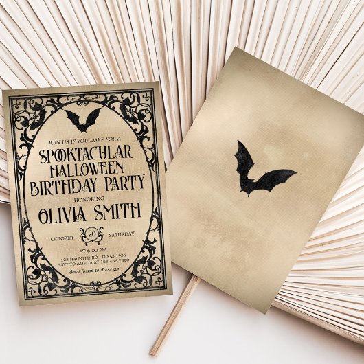 Spooktaculair  Halloween verjaardagsfeest Kaart