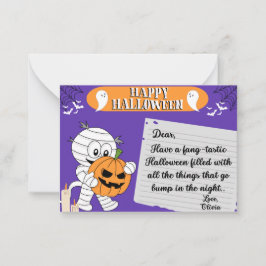 Spooktaculair Halloween Wenskaart Notitiekaartje