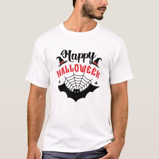 Spooktaculair Happy Halloween T-shirt (Voorkant)