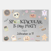 Spooktaculair kinder verjaardagsfeestje inpakpapier vel (Voorkant)