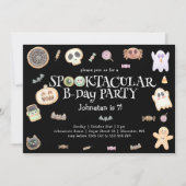 Spooktaculair kinder verjaardagsfeestje kaart (Voorkant)